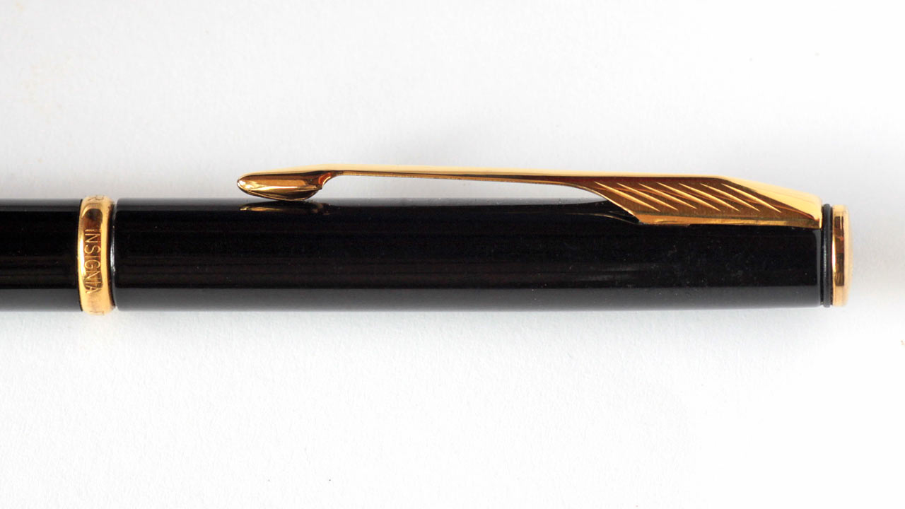 Parker Insignia Glossy Black & Gold Pencil Cap Mint NOS Part 