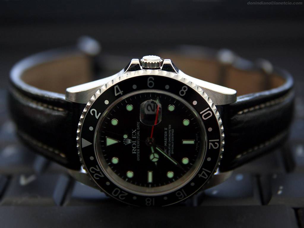 Rolex Gmt Master Ii With Leather Strap